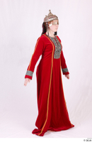  Photos Medieval Turkish Princess in cloth dress 1 Turkish Princess a poses formal dress red dress whole body 0008.jpg
